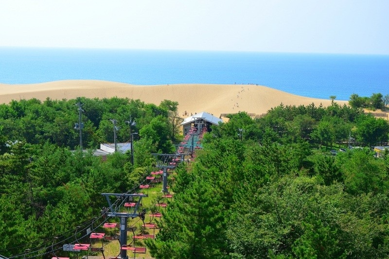 Enjoy a ride on the lift to the sand dunes
