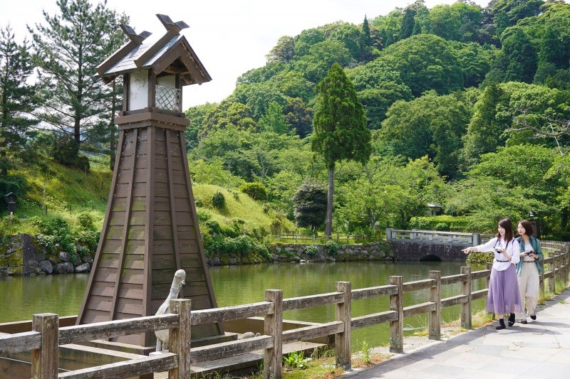 鹿野城跡お堀