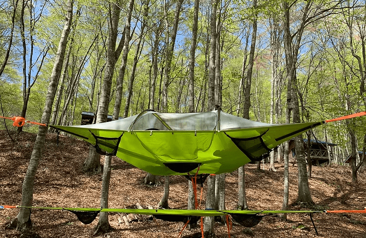 空中テント宿泊プランもあります