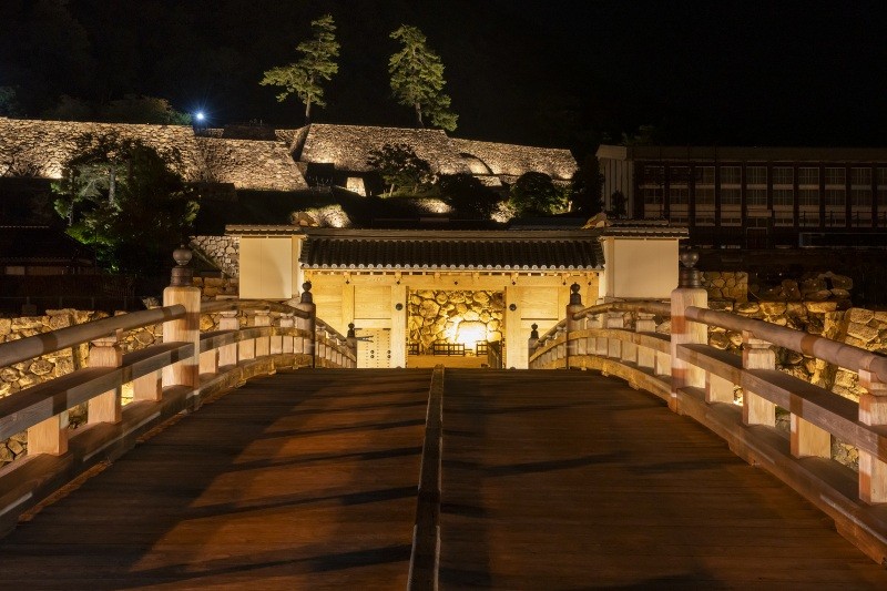 鳥取城跡　擬宝珠橋　大手門