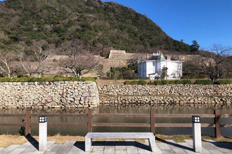 鳥取城跡　お堀端