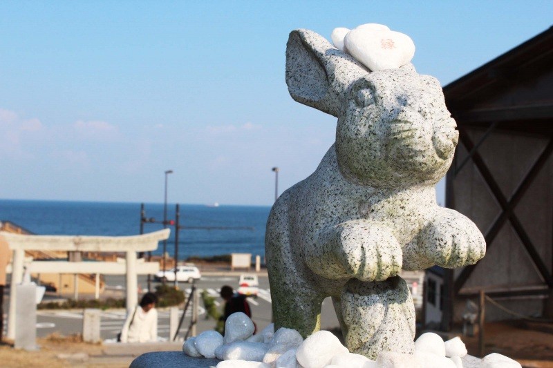 白兎海岸と白兎神社