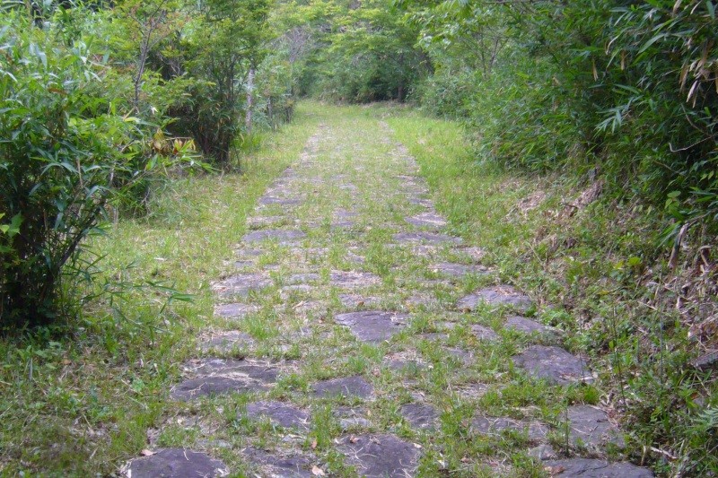 交通の難所「駟馳山峠の石畳」