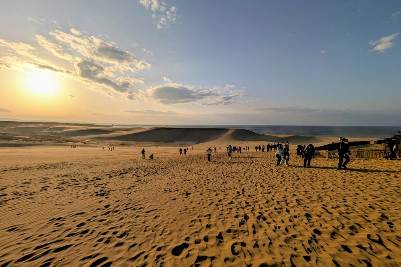 鳥取砂丘　夕日