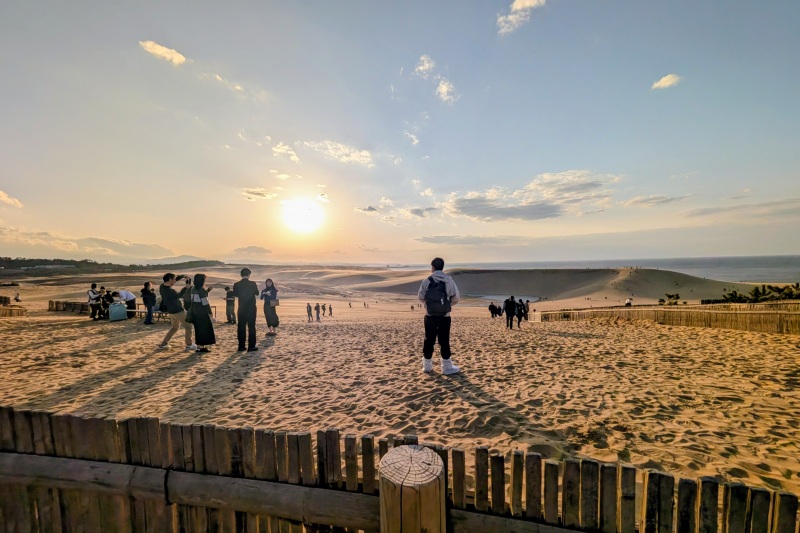 鳥取砂丘の夕日