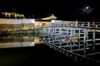 鳥取城跡ライトアップ