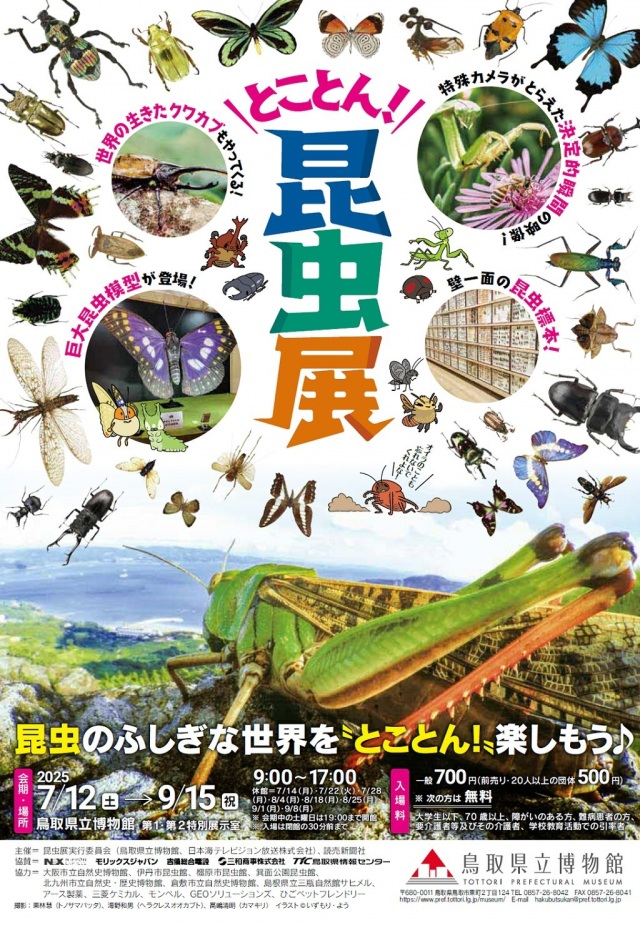 鳥取県立博物館企画展「とことん！昆虫展」